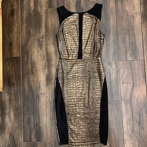 Gold and black snakeskin dress size small